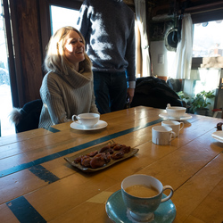 Will and Helen in Kyung-ah's study.