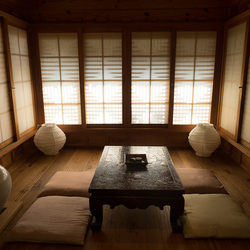 Traditional Korean 'hanok' housing, Seoul.