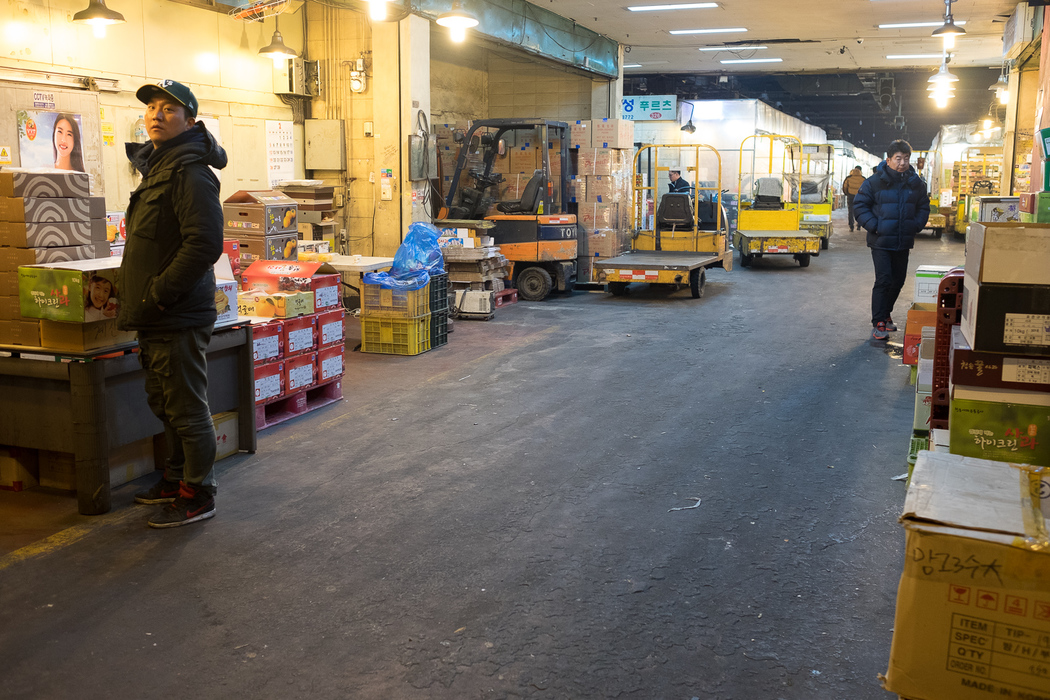 The streets within Garak market, Seoul.