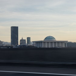 The National Assembly building from the road.