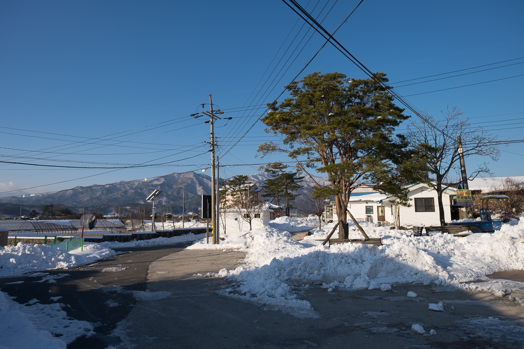 The view from Kyung-ah's house towards the mountains of the Seoraksan national park.