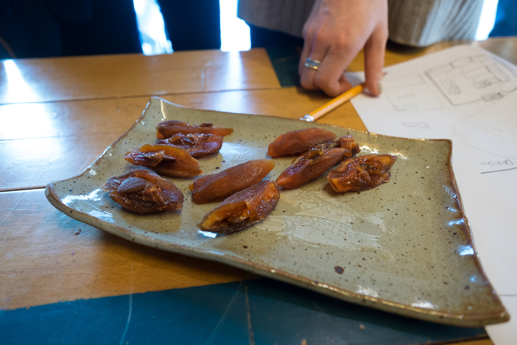 Homemade dried persimon at Kyung-ah's house.