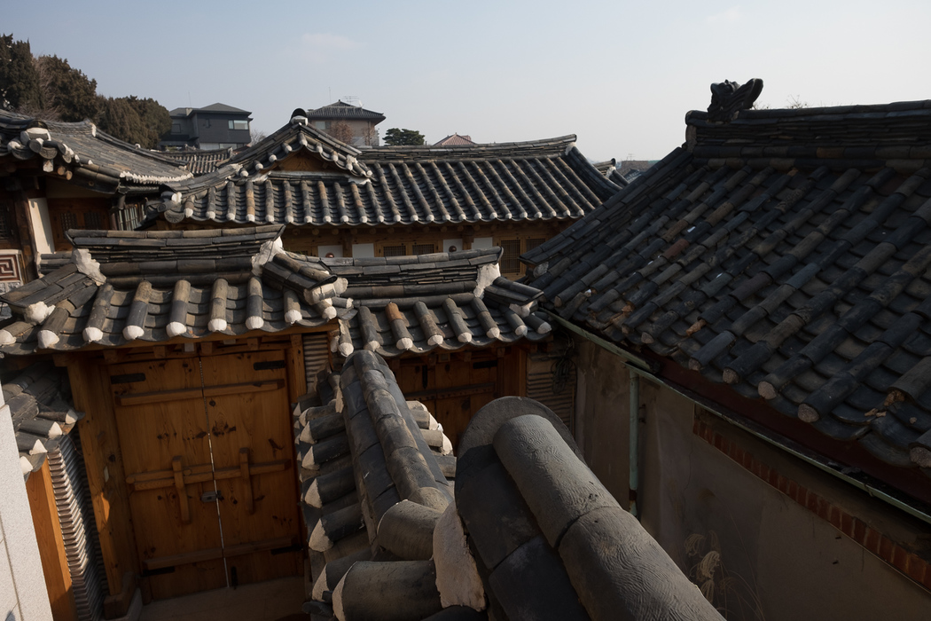 Traditional Korean 'hanok' housing, Seoul.