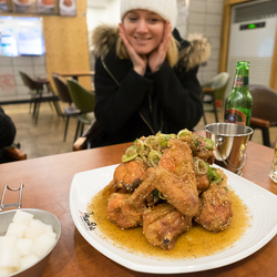 Korean fried chicken in Sokcho.